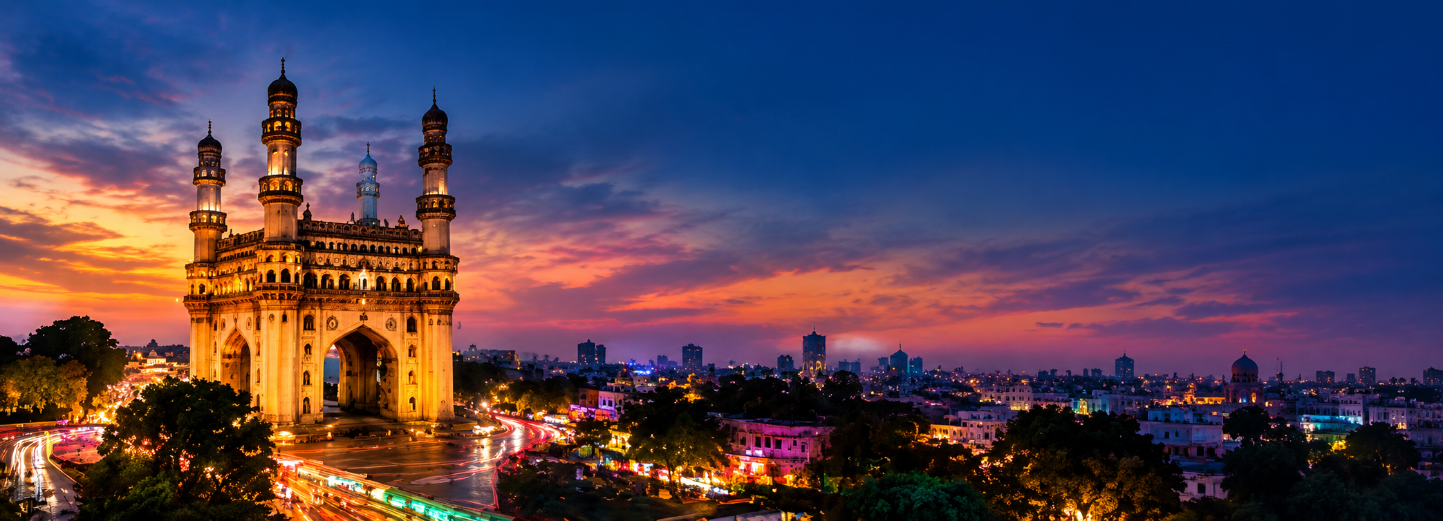 Charminar, Hyderabad at sunset